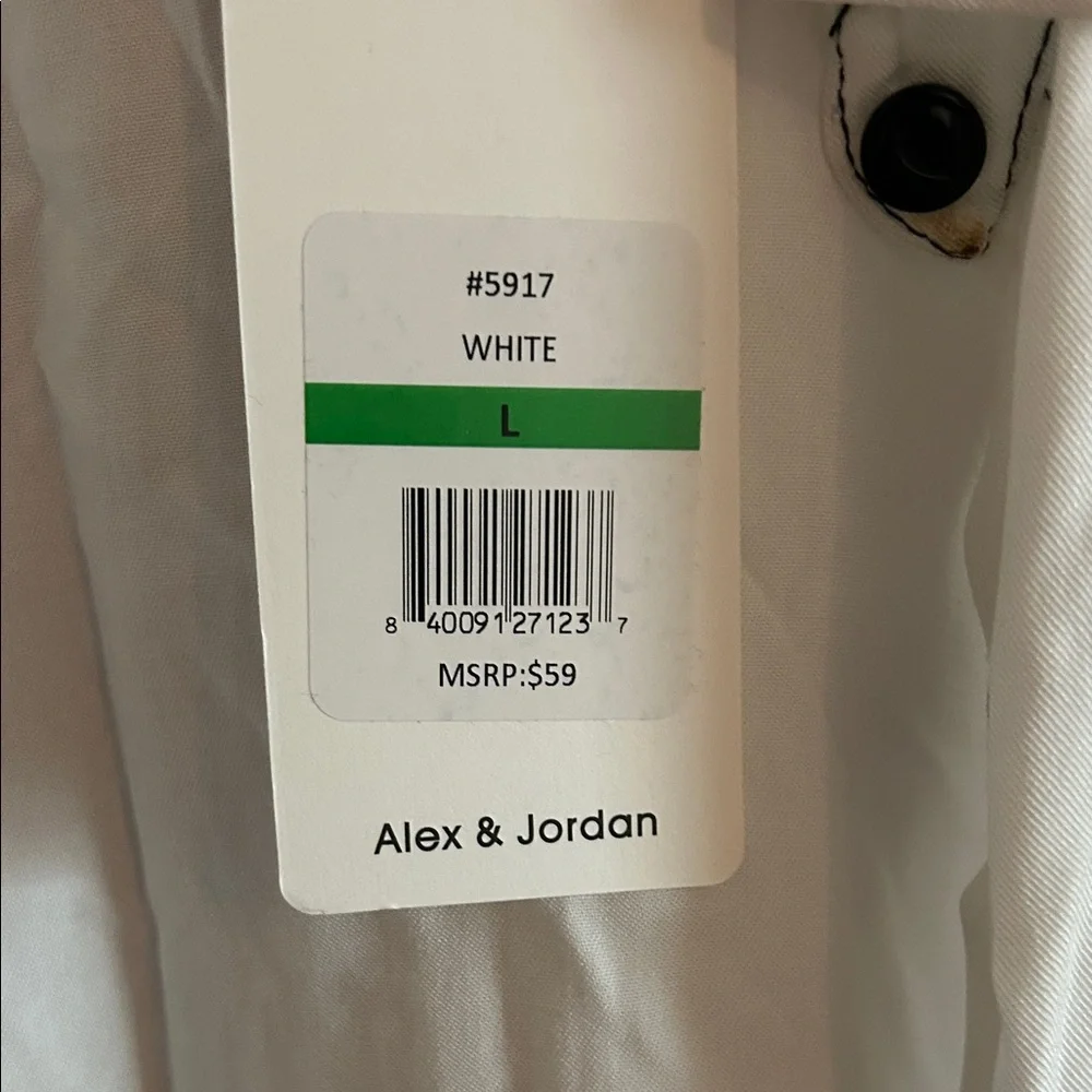 John + Jenn White Shirt with Black Buttons - Picture 2 of 3